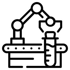 Trendy outline icon of robotic arm