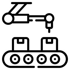 Trendy outline icon of robotic arm