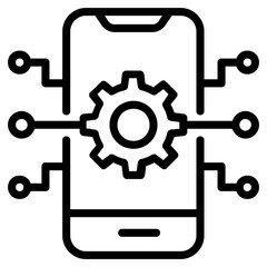 A unique linear icon of network automation