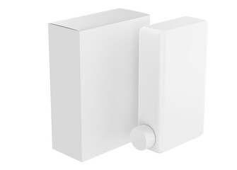 Cosmetic Bottle Mockup isolated on white background. 3d illustration