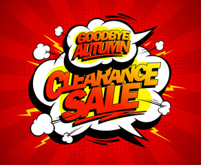 Good bye autumn, autumn clearance sale banner