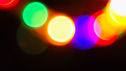 Boules de bokeh de différentes couleurs