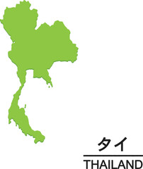 タイの世界地図イラスト