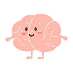 手描きのかわいい脳