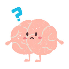 手描きの疑問がある可愛い脳