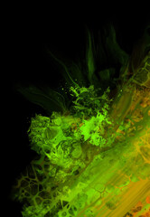 Modern colorful flow background on black. Wave Liquid shape in color banner.