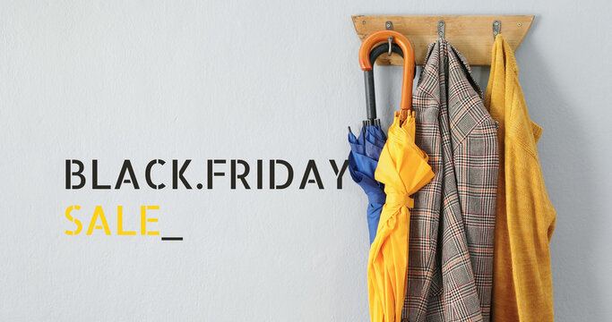 Digitally generated image of black friday sale 4k