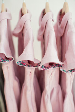 Pink Dresses Hanging On Coathanger