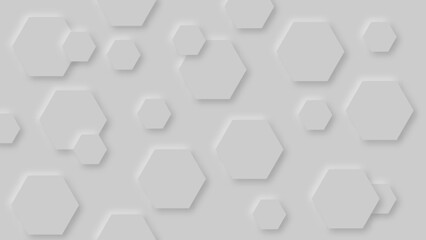 Abstract grey hexagon background. Vector Illustration
