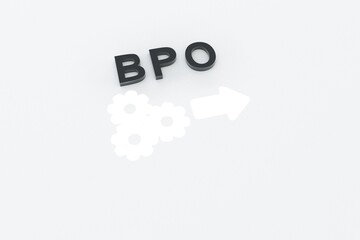BPO concept text sunlight 3D illustration