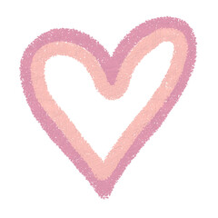 Heart symbol illustration for love and romantic trendy doodle art decoration element for web and print.