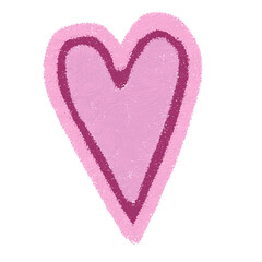 Heart symbol illustration for love and romantic trendy doodle art decoration element for web and print.