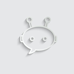 chatbot vector icon chat robot sign 