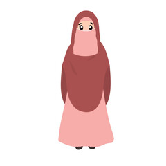 Girl with pink hijab syari