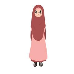 Girl with pink hijab