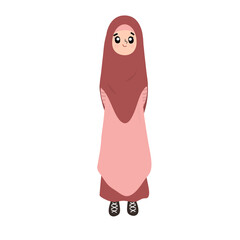 Girl with pink hijab