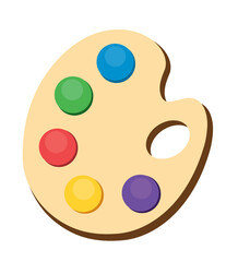 Fototapeta premium palette and paint