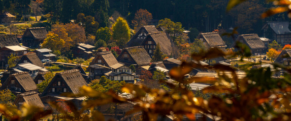 UNESCO World Heritage, Shirakawago in Gifu,...