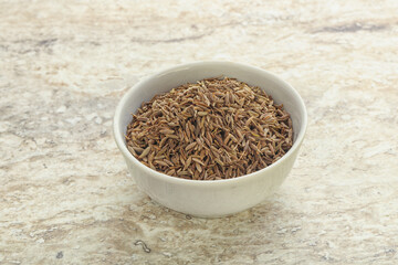 Zira seeds in the bowl