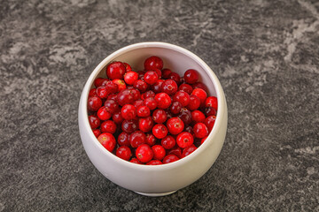 Sweet and tasty cranberry in the bowl