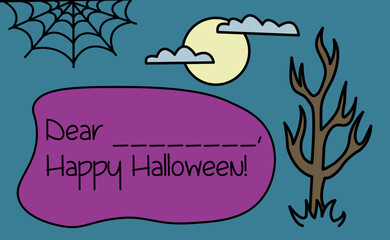 halloween greeting card	