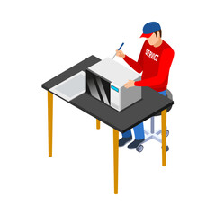 Service Isometric Illustration