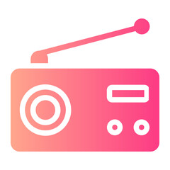 radio antenna gradient icon