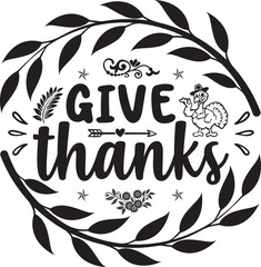 Thanks Giving Day T-shirt Design With Vector And Elements