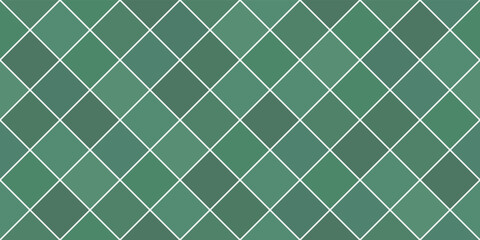 Fototapeta na wymiar Emerald green floor tiles texture, tiled seamless pattern vector