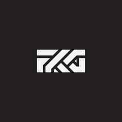 Initial letter FKG monogram logo template.