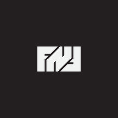 Initial letter FNF monogram logo template.