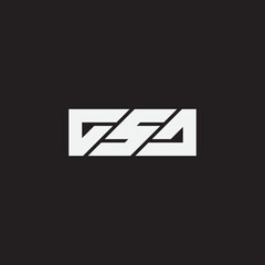 Initial letter GSD or GSJ monogram logo template.