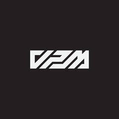 Initial letter V P M monogram logo template.