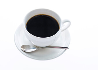 Cup of coffee isolated on white background