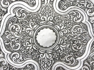 The art and pattern of carving silverware.