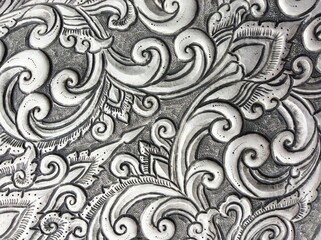 The art and pattern of carving silverware.