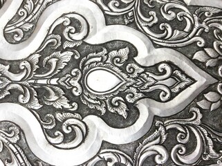 The art and pattern of carving silverware.