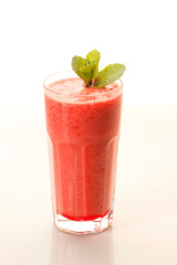 Berry smoothie, cocktail. On a light background.