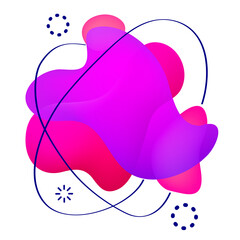 Amoeba design element. PNG with transparent background. Irregular organic shape with vibrant gradient colors. Copy space for your text.