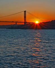 bosphorus bridge at sunset