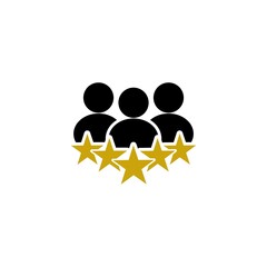 Customer experience icon. Experience Qualification Team Icon isolated on white background