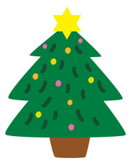 クリスマスツリーのイラスト