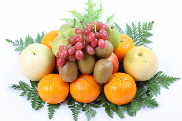 Healthy fruit isolated on white background