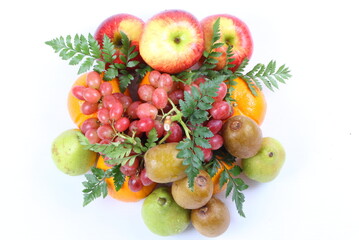 Healthy fruit isolated on white background