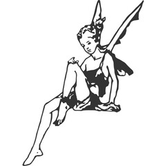 Fairy Vintage Illustration Vector