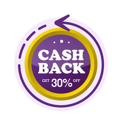 cashback label icon marketing design template. financial payment icon