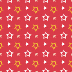 Red star creative background seamless pattern contrast background for design eps vector illustration