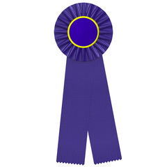 3d rendering illustration of an award ribbon