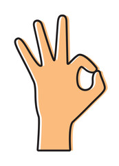 Hand gesture OK sign
