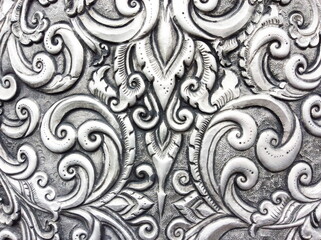 The art and pattern of carving silverware.